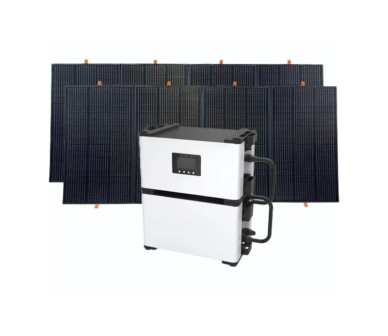 3840Wh (1x Inverter+1x Battery) Home Energy Storage System With 1000W (2x500W) Portable Solar Panel